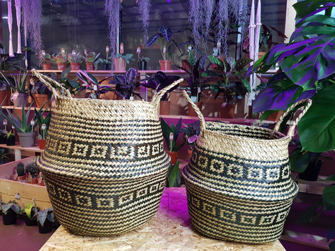 Handmade Seagrass Baskets black