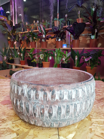 Stoneware Bonsai Pot ϕ-22cm x h-10cm