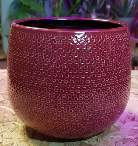 Ceramic Red Pot ϕ-15.5cm x h-15.5cm