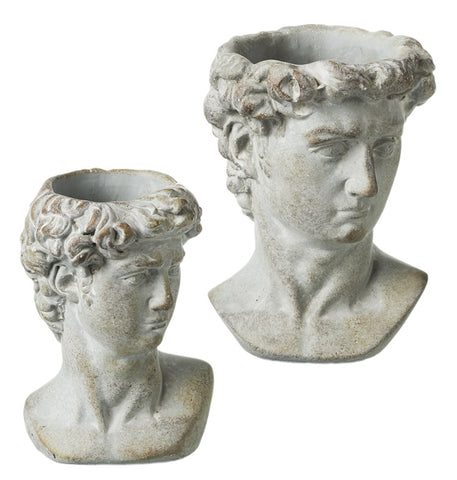 APOLLO Head Ancient Pot Classical Grecian Statue Style