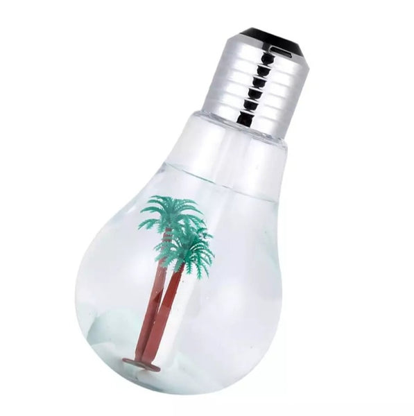 Mini USB Air Humidifier Bulb Shape Essential Oil Aroma Diffuser with LED Light 400 ml