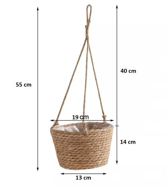 Handmade Jute Hanging Basket for hanging trailing plant new