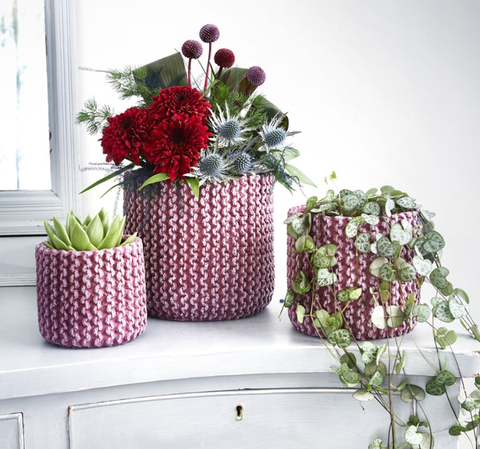 Ceramic Crochet Effect Planter Plant Pot