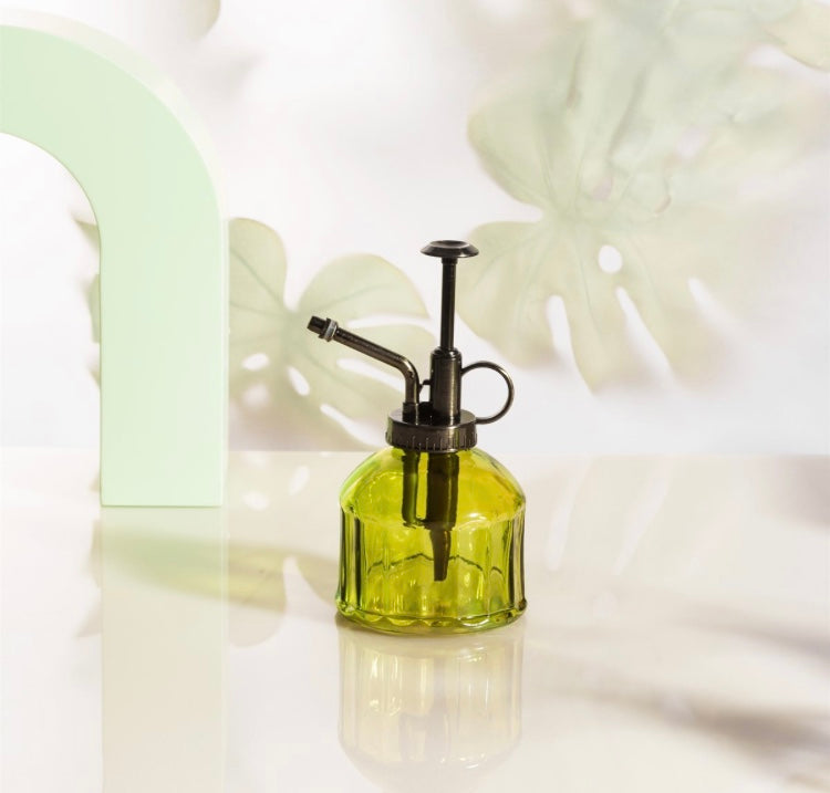 Green Glass Botanical Style Plant Mister