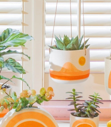 Sunset Ceramic Hanging Planter Pot