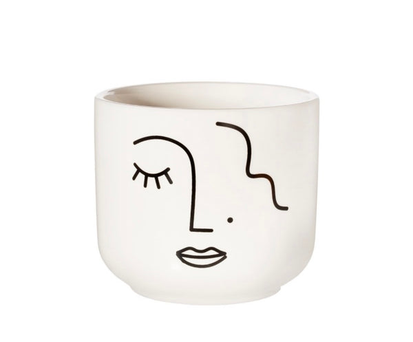 Minimalistic Style Abstract Face Planter 