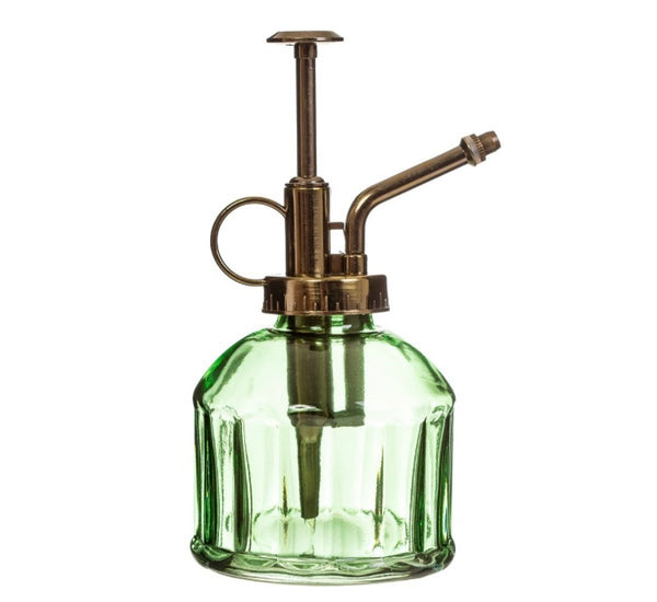 Green Glass Botanical Style Plant Misters